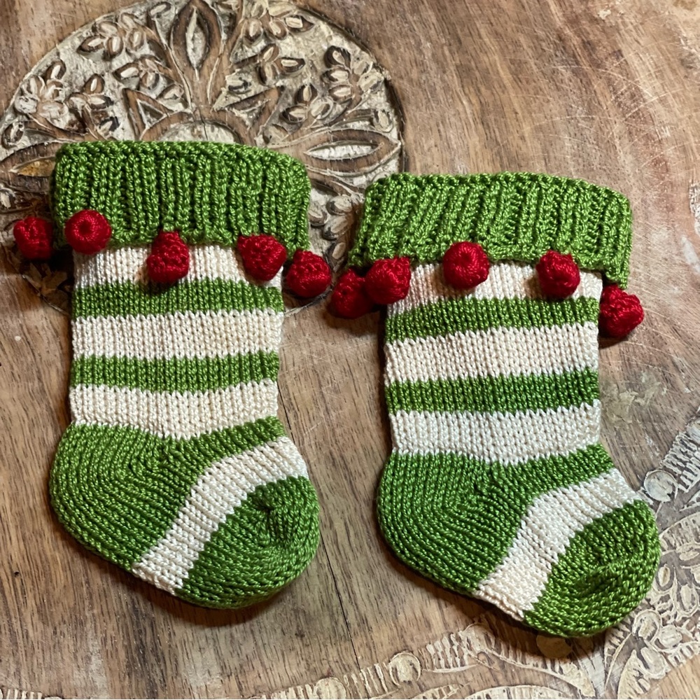 2 Melange mini Christmas stockings